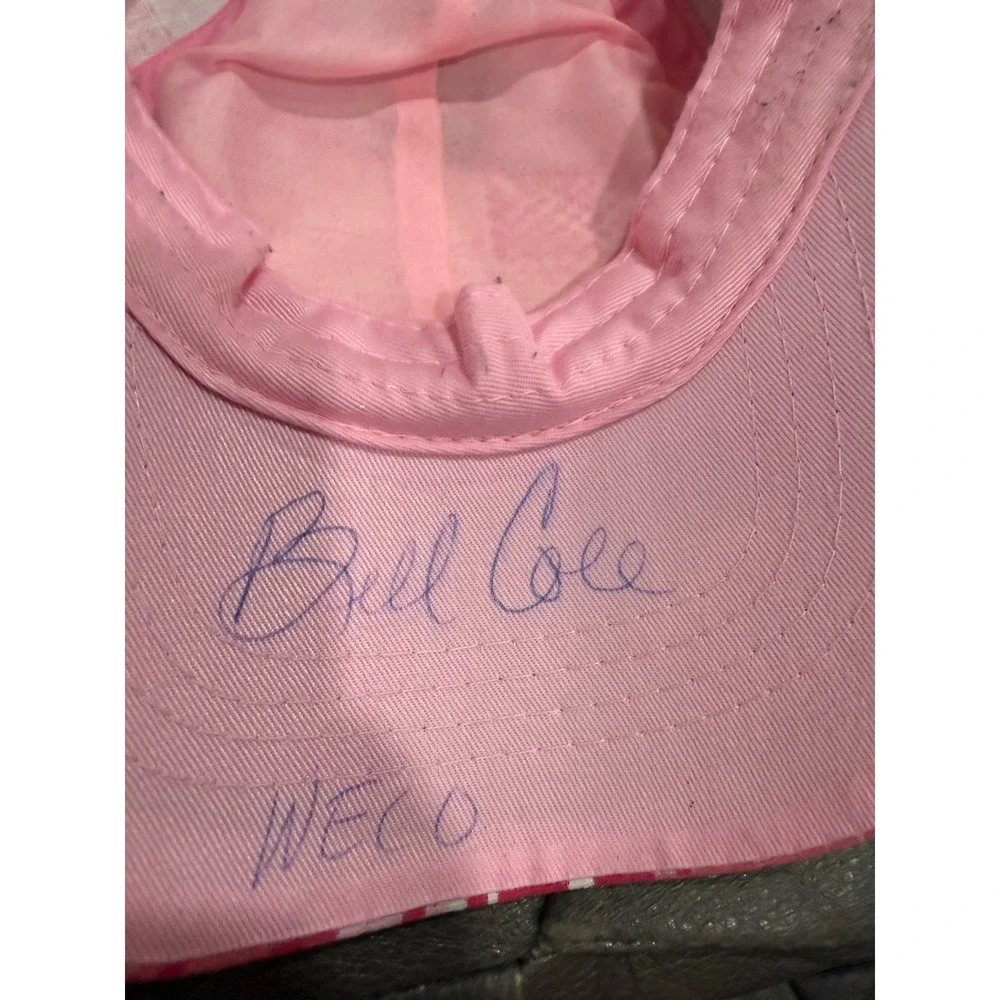 Pit Bull Pink Digital Camo Signed Baseball Cap‎ Bill Cole John Force Racing Pin